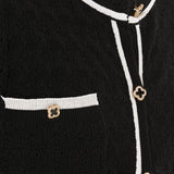 Cardigan con bottoni - NERO - MO51