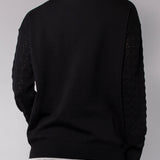 Cardigan con bottoni - NERO - MO51