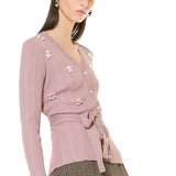 Cardigan con strass - ROSA - PI70