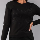 Maglia con strass - NERO - RG03