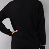 Maglia scollo a V viscosa - NERO - SO53