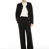 Cardigan con bottoni viscosa - NERO - SO70