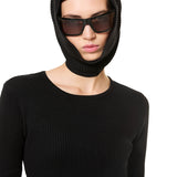 Abito lungo collo removibile - NERO - SP80