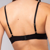 Reggiseno francese con ferretto in pizzo Macramè - NERO - MA22