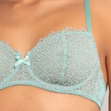 Reggiseno francese con ferretto in pizzo Macramè - SALVIA - MA22
