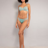 Reggiseno francese con ferretto in pizzo Macramè - SALVIA - MA22