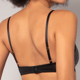 Reggiseno con coppe graduate in pizzo Macramè - NERO - MA23