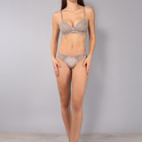 Reggiseno con coppe graduate in pizzo Macramè - NERO - MA23