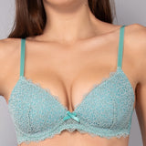 Reggiseno con coppe graduate in pizzo Macramè - SALVIA - MA23
