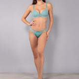 Reggiseno con coppe graduate in pizzo Macramè - SALVIA - MA23