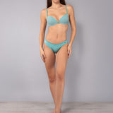 Reggiseno push-up con ferretto in pizzo Macramè - SALVIA - MA24