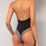 Body con pizzo Macramè - NERO - MA43