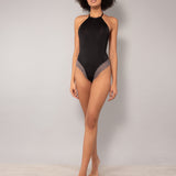 Body con pizzo Macramè - NERO - MA43
