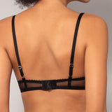 Reggiseno con coppe graduate in tulle ricamato - NERO - OF23