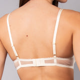 Reggiseno push-up con ferretto in tulle ricamato - MILK - OF24