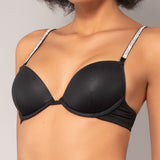 Push-up con coppe imbottite, lunette estraibili, spalline gioiello - VARIANTE UNICA - H - VARIANTE UNICA - SK24 C