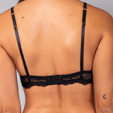 Reggiseno con coppe graduate in pizzo - NERO - VI23