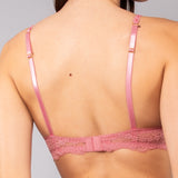 Reggiseno con coppe graduate in pizzo - ROSA ANTICO - VI23