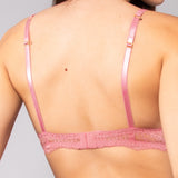 Reggiseno push-up con ferretto in pizzo - ROSA ANTICO - VI24