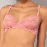 Reggiseno francese con ferretto in pizzo - ROSA ANTICO - VI29