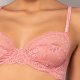 Reggiseno francese con ferretto in pizzo - ROSA ANTICO - VI29