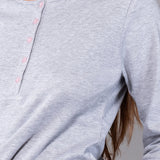 Pigiama serafino - GRIGIO MELANGE - M - GRIGIO MELANGE - BL11