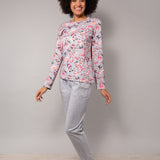 Pigiama girocollo - GRIGIO MELANGE - M - GRIGIO MELANGE - BL12