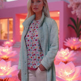 Vestaglia con bottoni - ACQUA - LU72