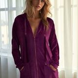 Giacca zip L. 80 - PRUGNA - M - PRUGNA - SH70