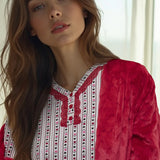 Vestaglia con cintura - ROSSO - ST73