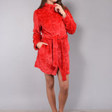 Vestaglia con bottoni - ROSSO - ST75