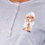 Pigiama serafino - GRIGIO MELANGE - M - GRIGIO MELANGE - TE11