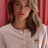Pigiama serafino - PINK - M - PINK - TE11