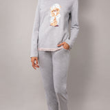 Pigiama girocollo - GRIGIO MELANGE - M - GRIGIO MELANGE - TE12