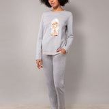 Pigiama girocollo - GRIGIO MELANGE - M - GRIGIO MELANGE - TE12