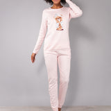 Pigiama girocollo - PINK - M - PINK - TE12