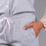 Pigiama aperto - GRIGIO MELANGE - M - GRIGIO MELANGE - TE13