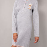 Camicia da notte serafino L 90 - GRIGIO MELANGE - M - GRIGIO MELANGE - TE27