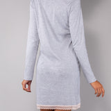 Camicia da notte girocollo L. 90 - GRIGIO MELANGE - M - GRIGIO MELANGE - TE28