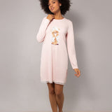 Camicia da notte girocollo L. 90 - PINK - M - PINK - TE28