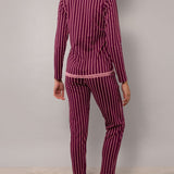 Pigiama lungo serafino - PRUGNA - TT11