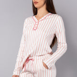 Pigiama lungo serafino - MILK - TT11