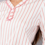 Pigiama lungo serafino - MILK - TT11