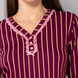 Camicia da notte serafino - PRUGNA - TT27