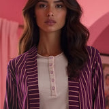 Vestaglia con cintura - PRUGNA - TT70