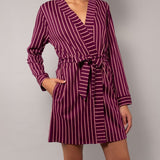 Vestaglia con cintura - PRUGNA - TT70