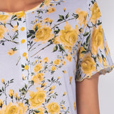 Camicia da notte serafino a manica corta in cotone - CIELO - RO27