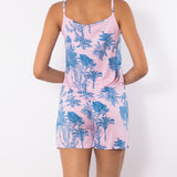 Pigiama con canotta aperta e pantaloncino in viscosa stretch - PINK - SU12