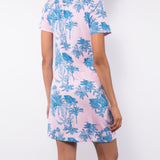 Camicia da notte serafino a manica corta in viscosa stretch - PINK - SU27