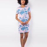 Camicia da notte serafino a manica corta in viscosa stretch - PINK - SU27